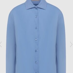 Ermanno Scervino Women's cotton classic shirt blue Sz. M